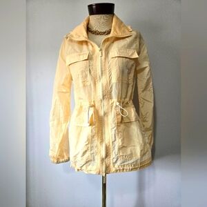 Savvi Butter Yellow Lightweight Anorak Jacket. Size Small